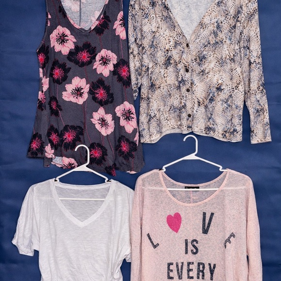 Tops - Floral and Graphic Print Women's Tops Set